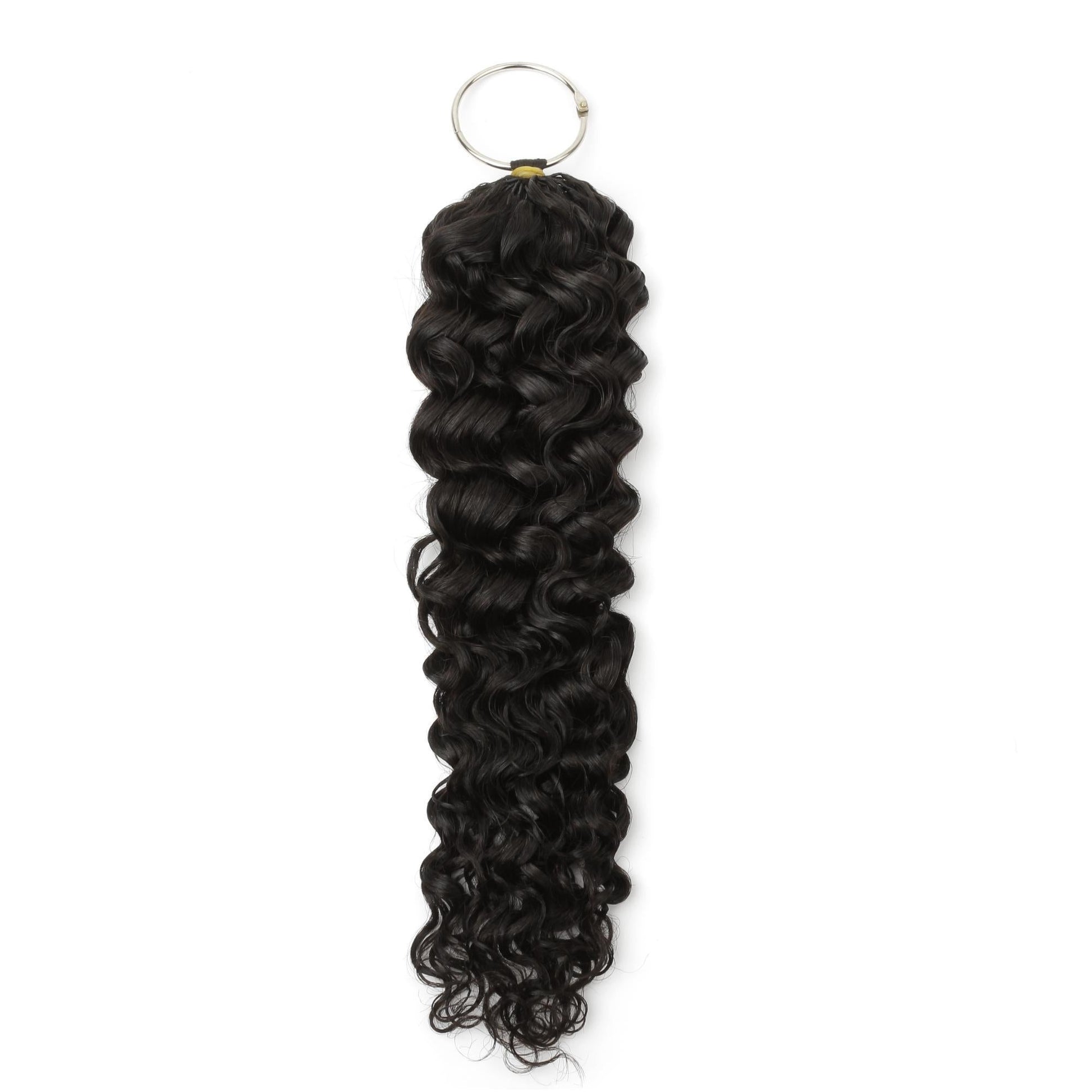 16" Ocean Wave Feather Crochet - full length on sample ring