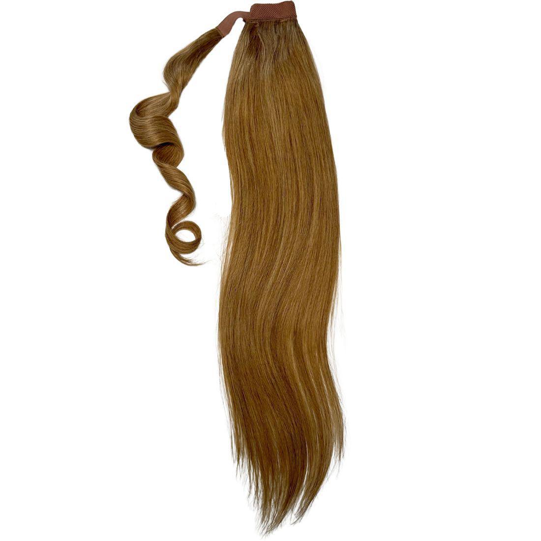 Hair Extensions - Ponytail - Honey Blonde (27) - full ponytail length with wrap band