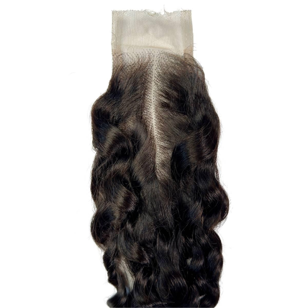 Spanish Wave 2x6 HD Lace Closure - front view, middle part