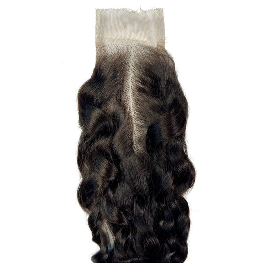 Spanish Wave 2x6 HD Lace Closure - front view, middle part