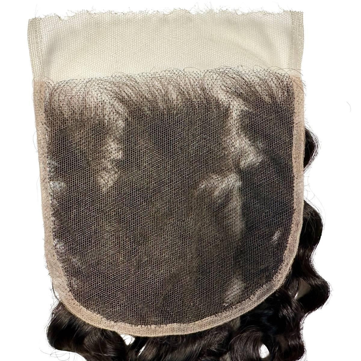 Spanish Wave 5x5 HD Lace  Closure - underside of lace base