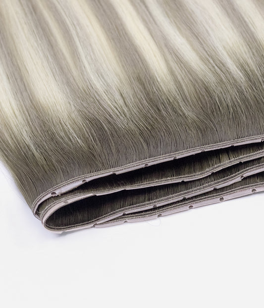 Twin Tabs Butterfly Genius Weft - 100% Virgin Human Hair Extensions - main product display of the twin-tab weft