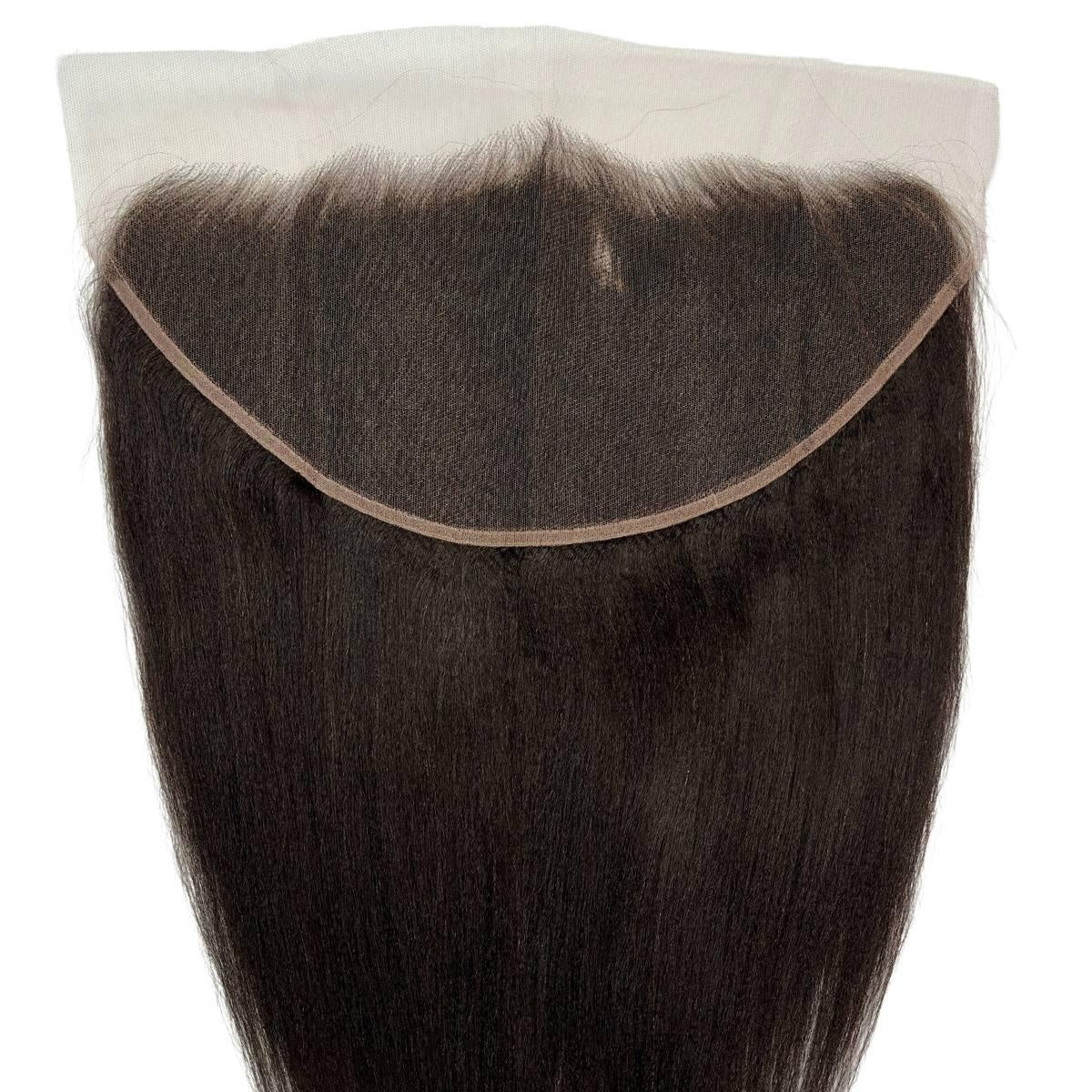 Yaki Straight 13x6 HD Lace Frontal - close-up of lace base and hairline