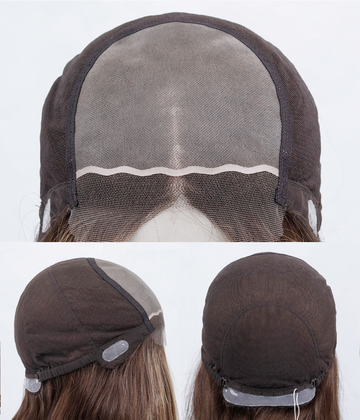 Human Hair Topper - Hairline Full HD Lace 2x12 - cap base construction, HD lace front and clips