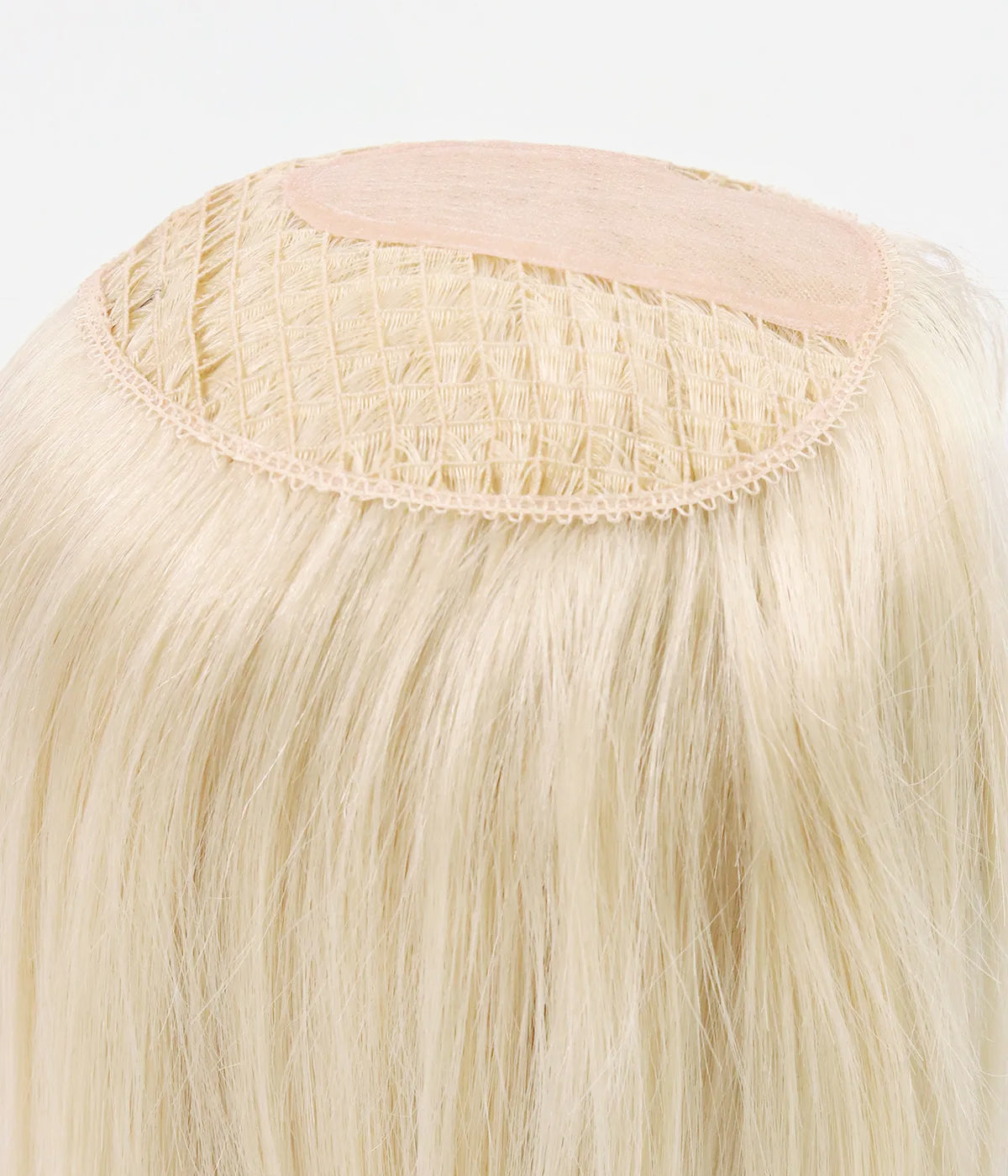 Human Hair Topper - Silk Part with Microline 6x6.5 - cap base with silk part panel and blonde wefted hair