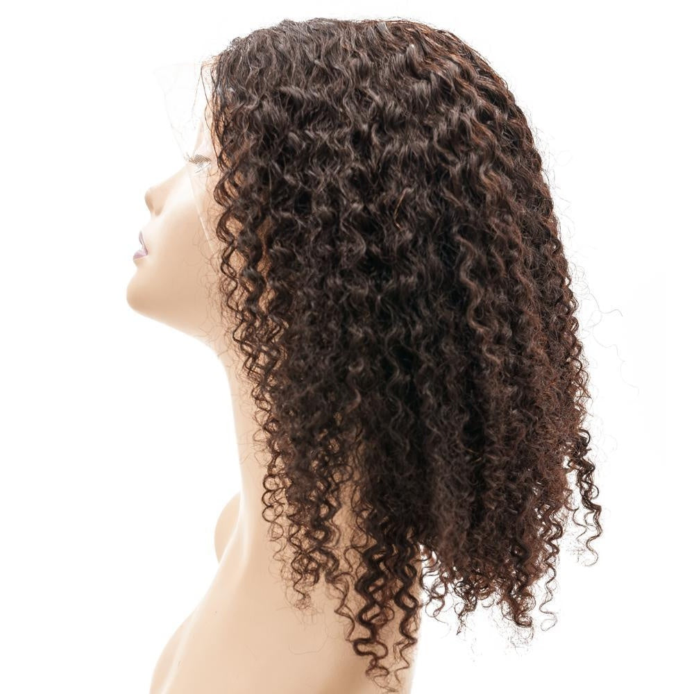 Coffee Brown 13x4 Transparent Lace Front Bob Wig - side profile on mannequin