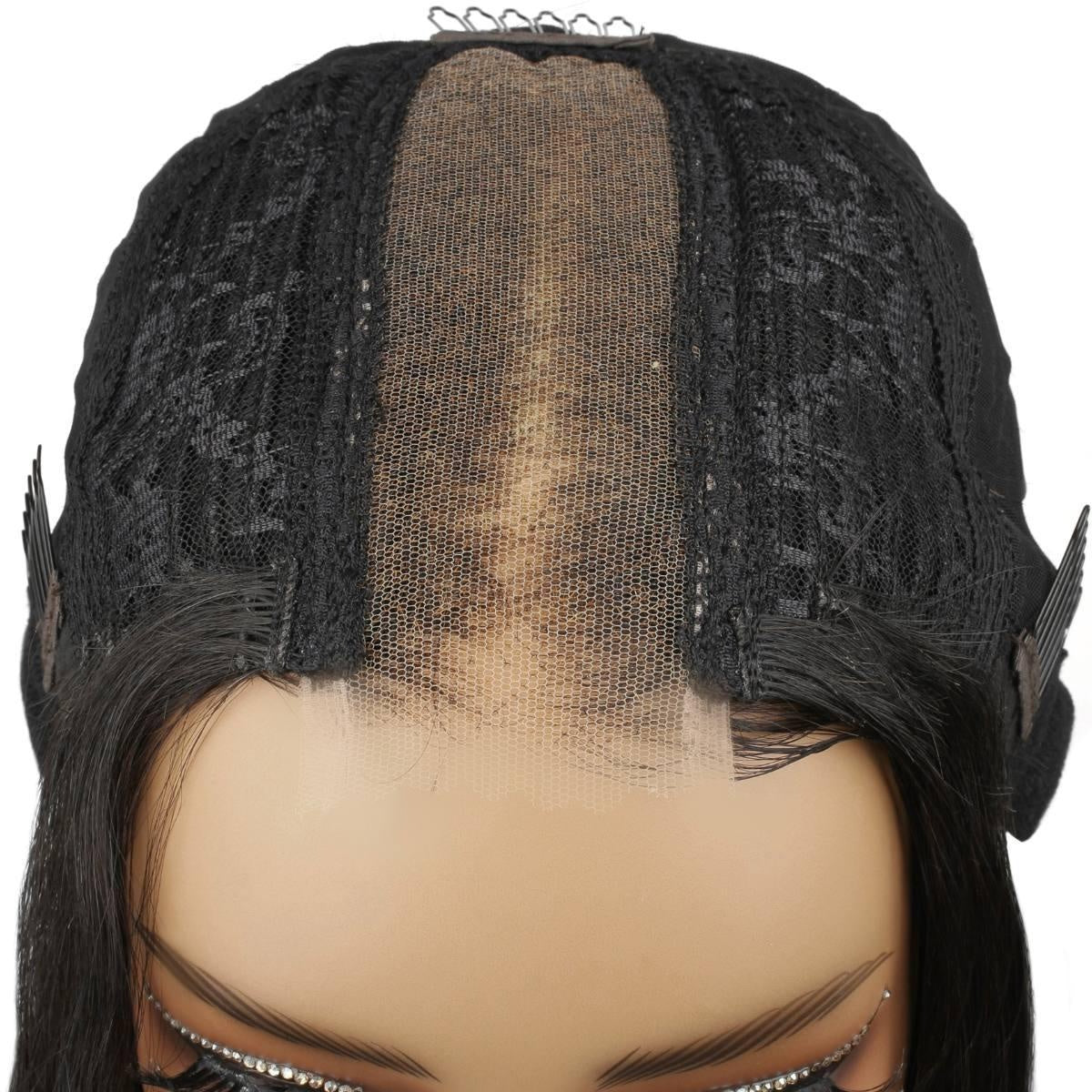 Glueless Straight 2x6 HD Lace Closure Wig - inside cap, lace closure detail