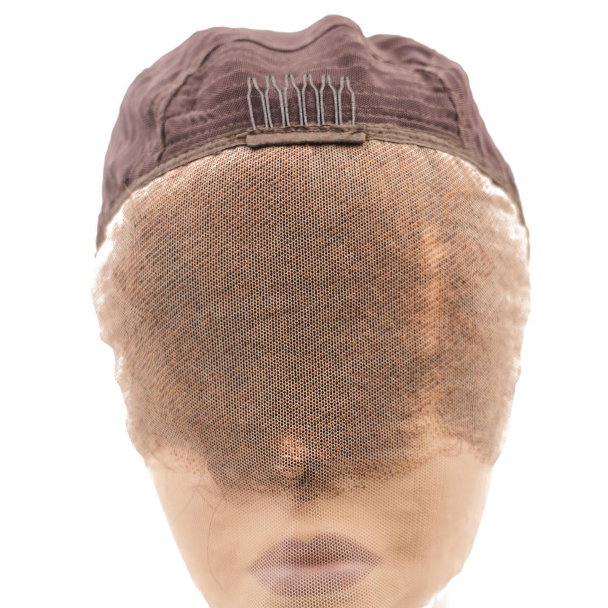 Straight 13x4 Transparent Lace Front Bob Wig - Dark Brown / Honey Blonde Balayage (2/27) - inside cap, lace front and combs