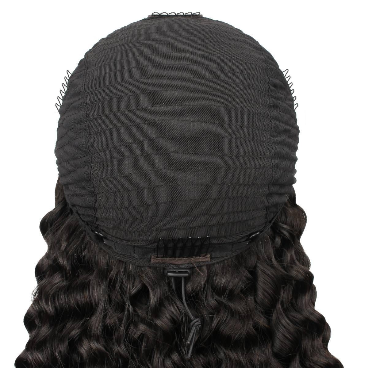 Water Wave Half Wig - inside cap, drawstring and combs