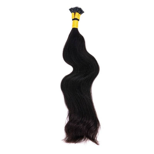 Indian Wavy Natural Black I-Tip Fusion Extension