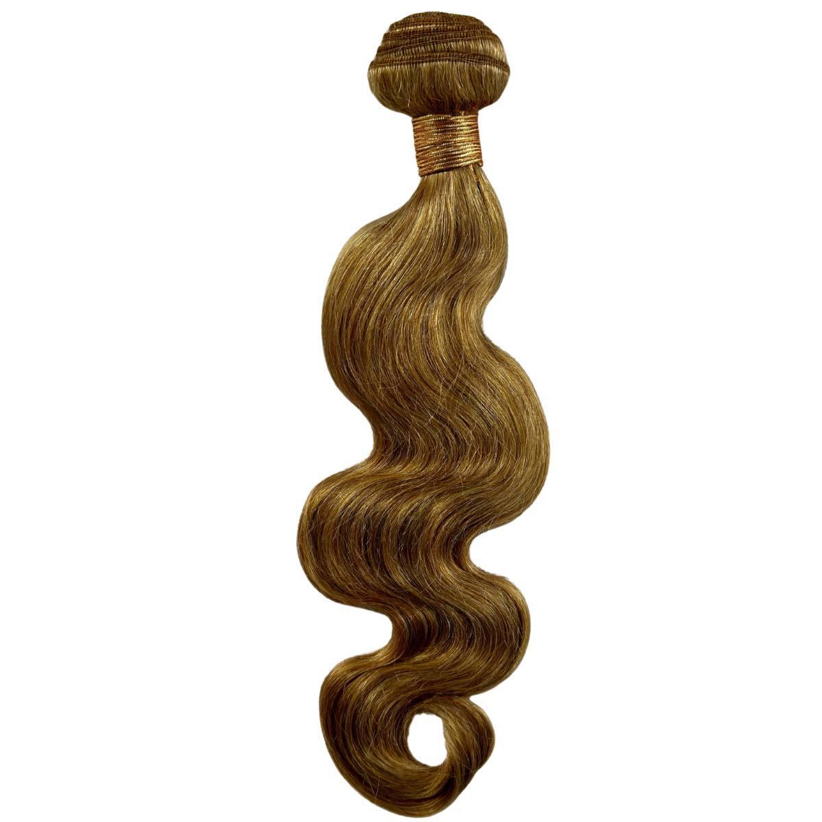 Sew In Hair Extensions - Body Wave - Honey Blonde (27) - single bundle with rolled weft full length