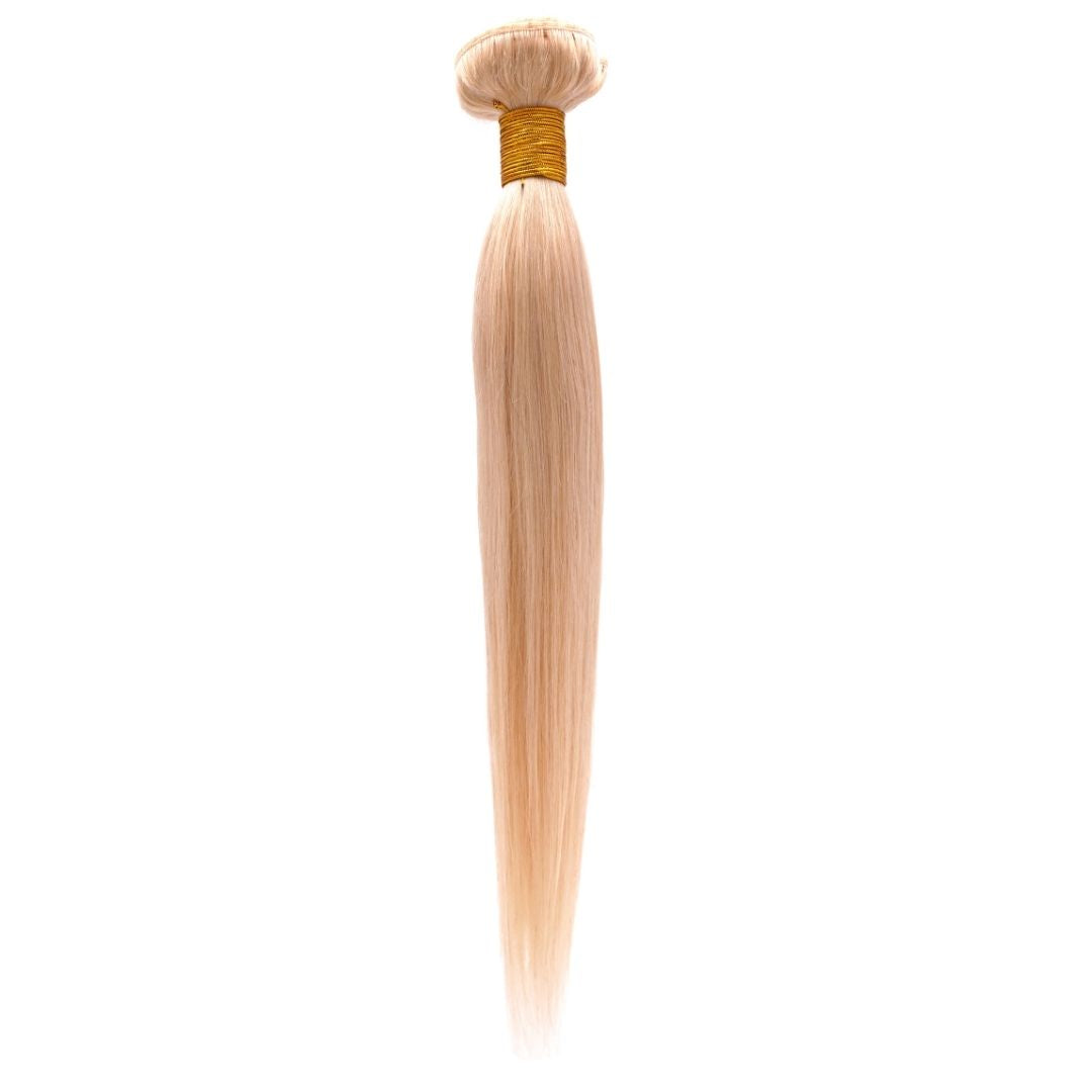 Sew In Hair Extensions - Brazilian Straight - Blonde (613) - single bundle full length hanging straight