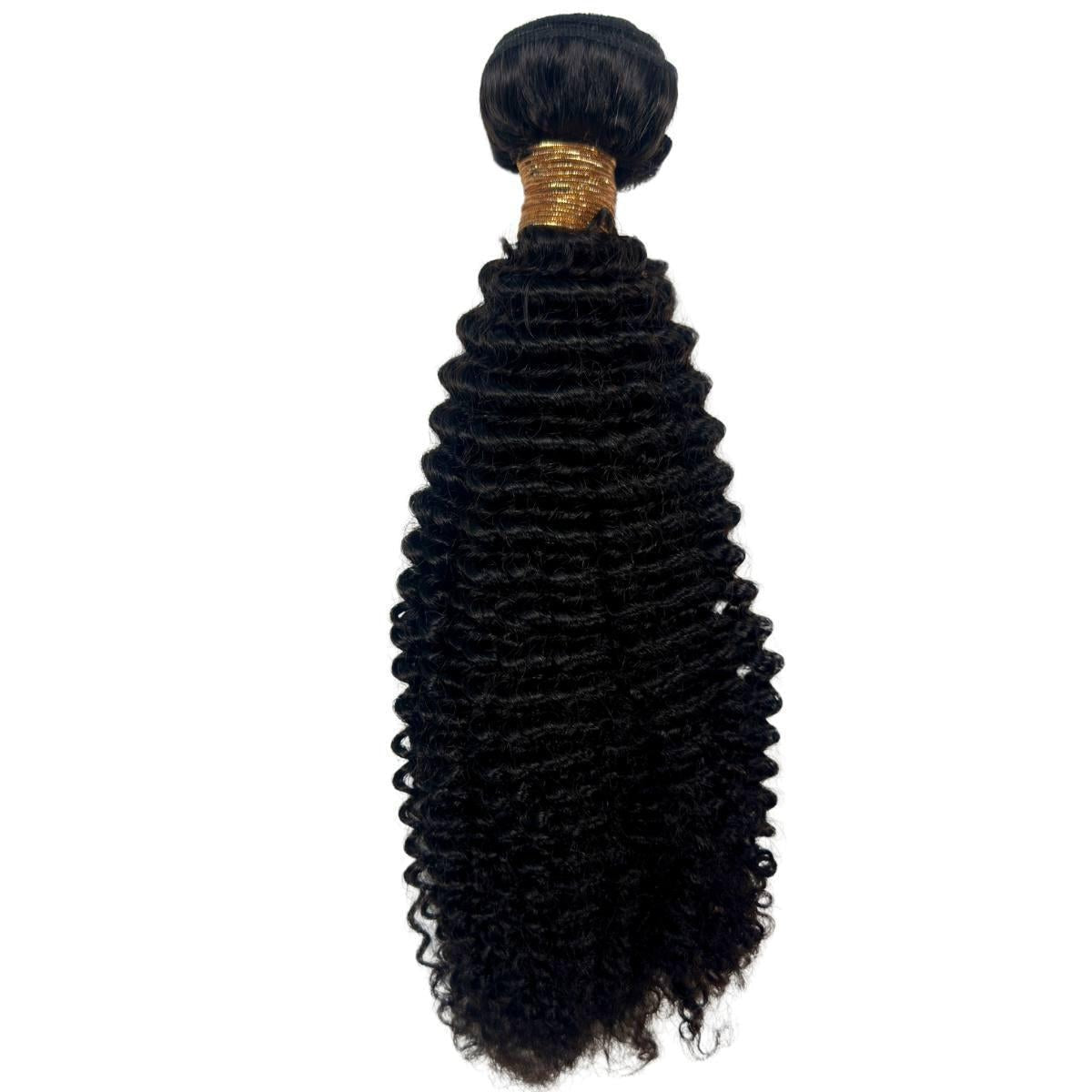 Jerry Curl Human Hair Bundles - single bundle, full length on white