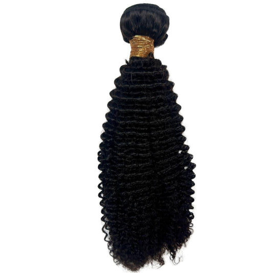 Jerry Curl Human Hair Bundles - single bundle, full length on white