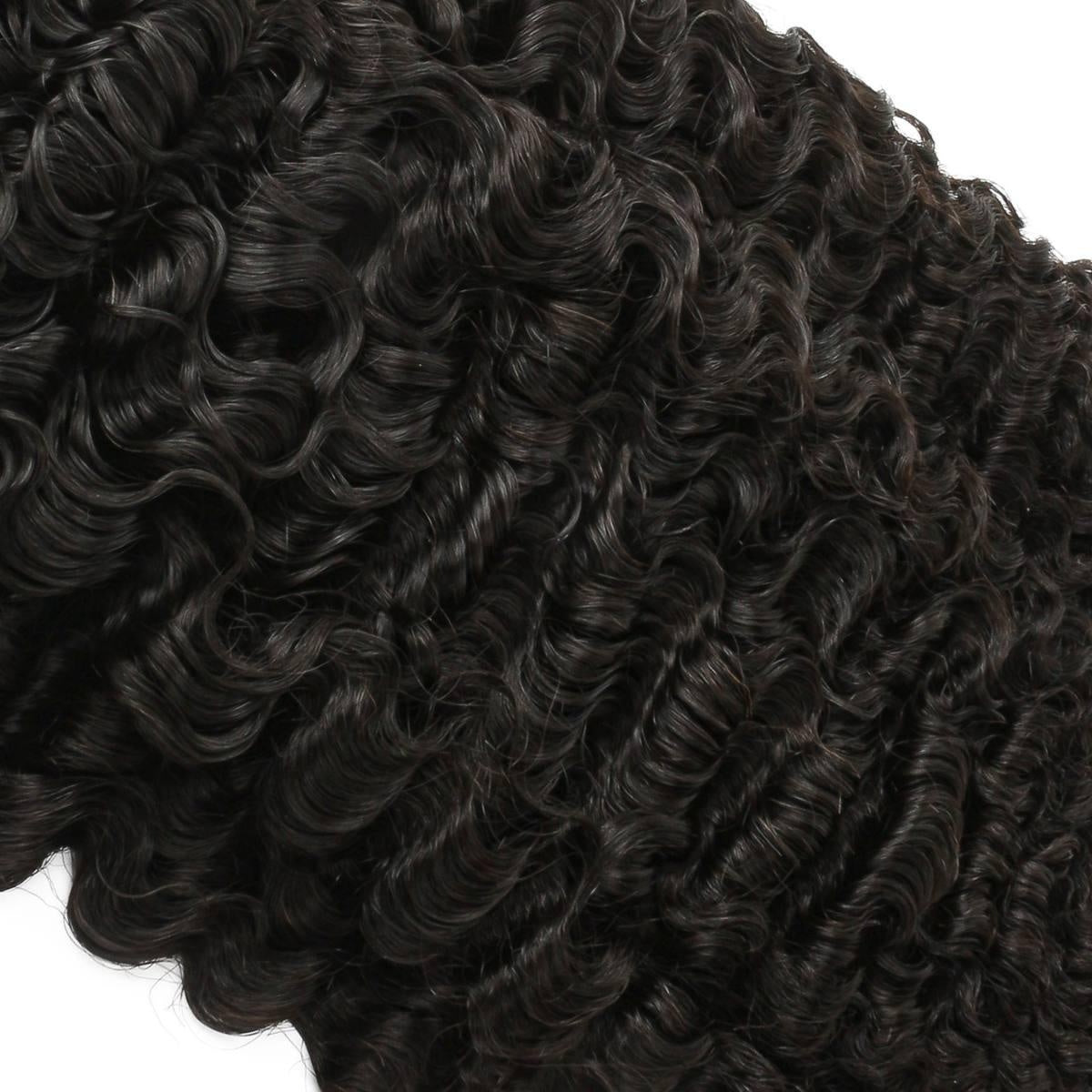 Raw Burmese Curly Human Hair Bundle Deal - curl texture macro detail
