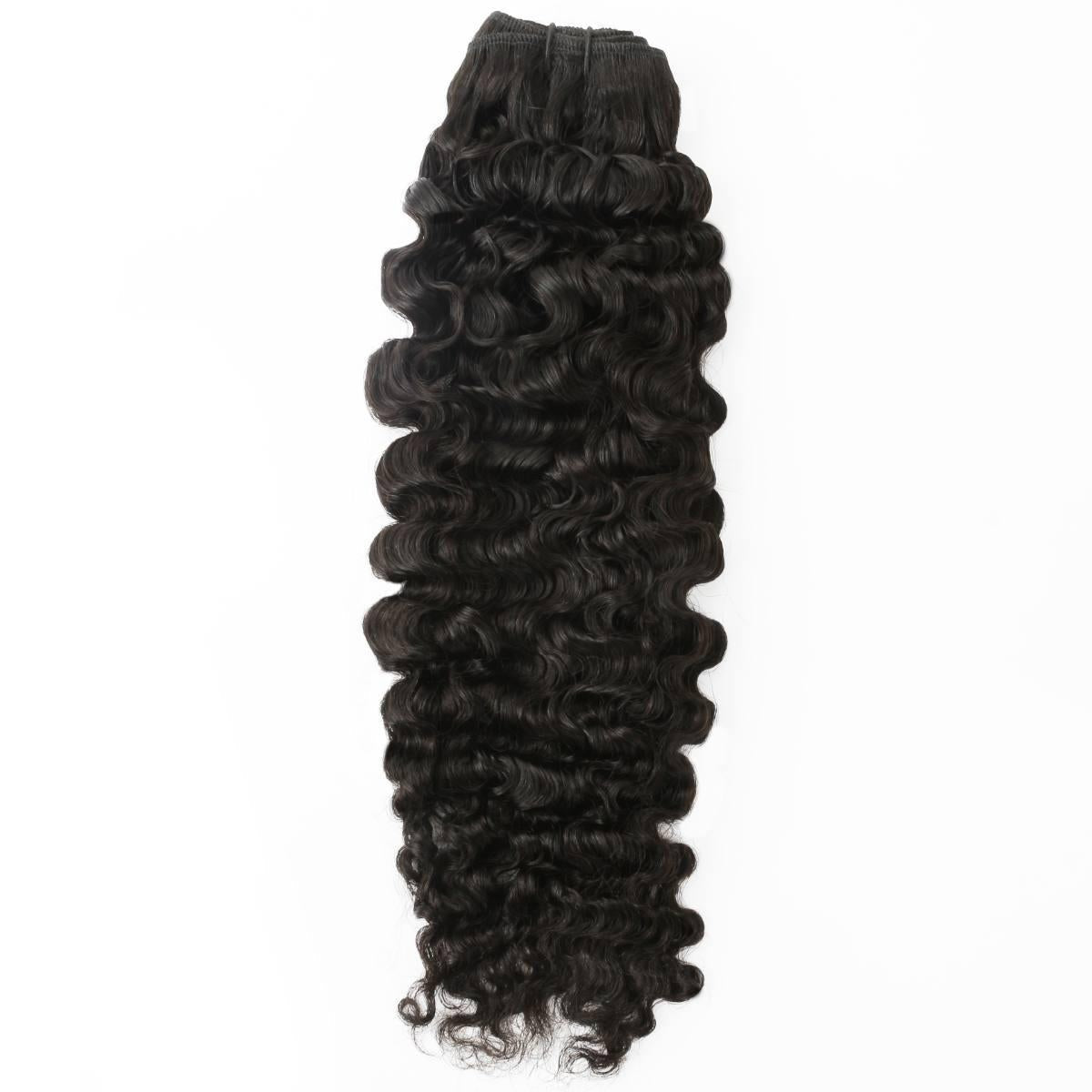 Raw Burmese Curly Human Hair Bundles - single bundle full length, weft top